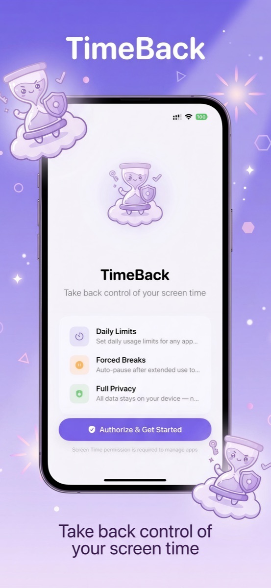 TimeBack App - Take back control of your screen time